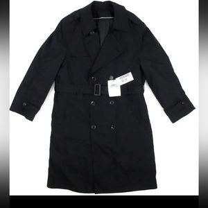 NEW! US Army DSCP Garrison Collection All Weather Trench Coat Black Sz 44L